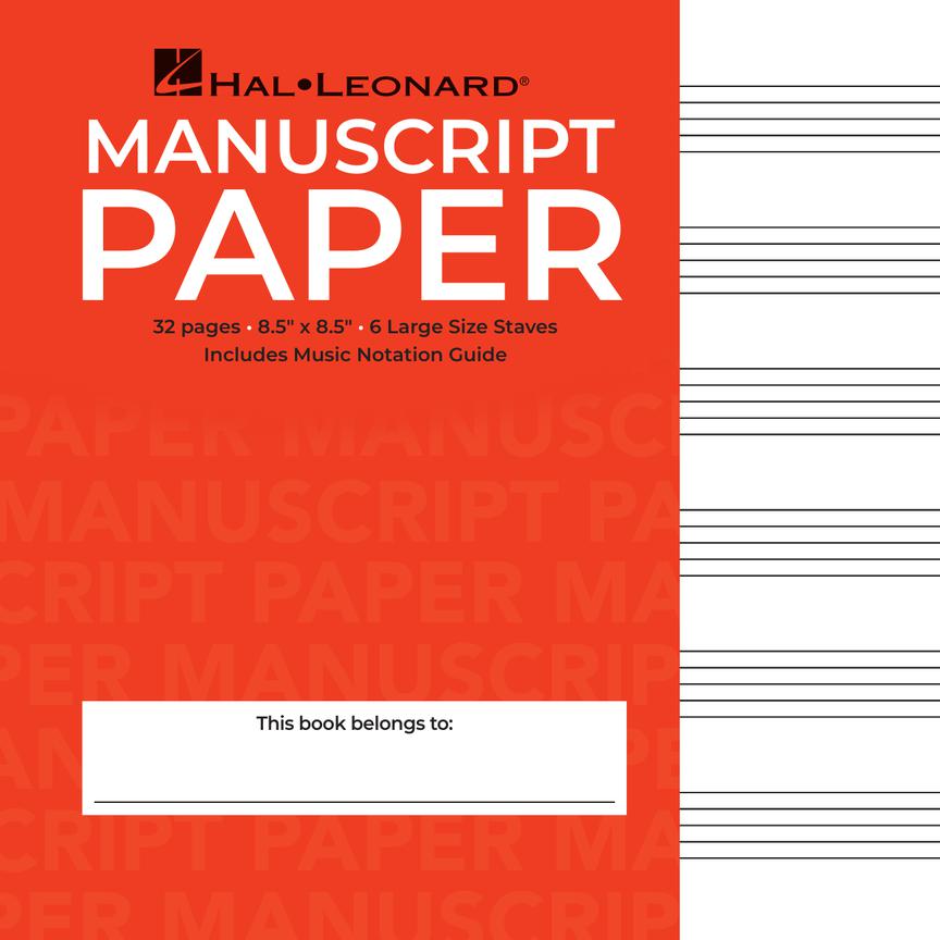 Hal Leonard Wide Staff Manuscript Paper (Red Cover)