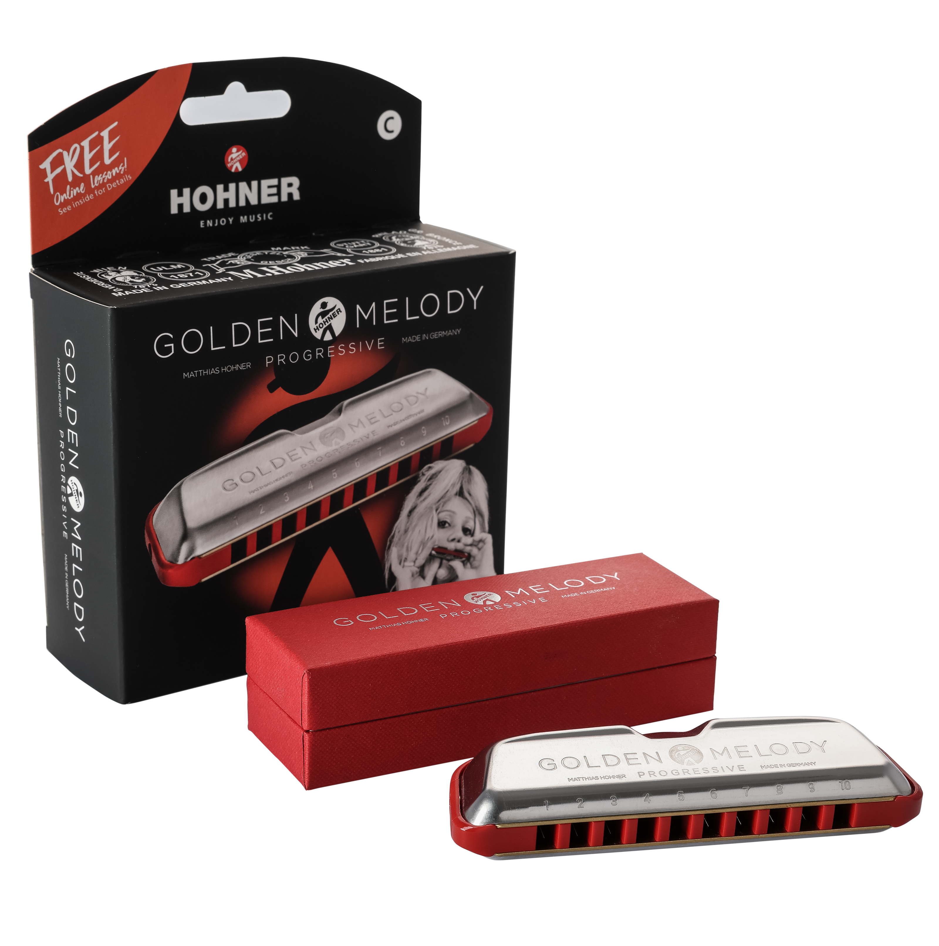 Hohner Golden Melody Harmonica, Key Of B
