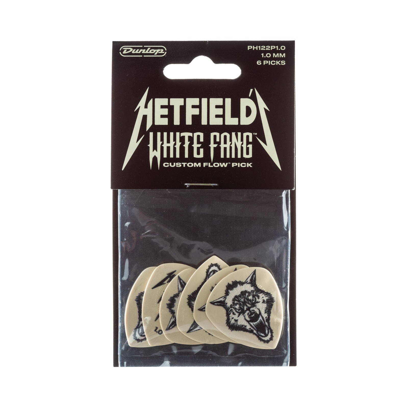 Dunlop James Hetfield 1.00mm White Fang Pick Pack - 6 Picks