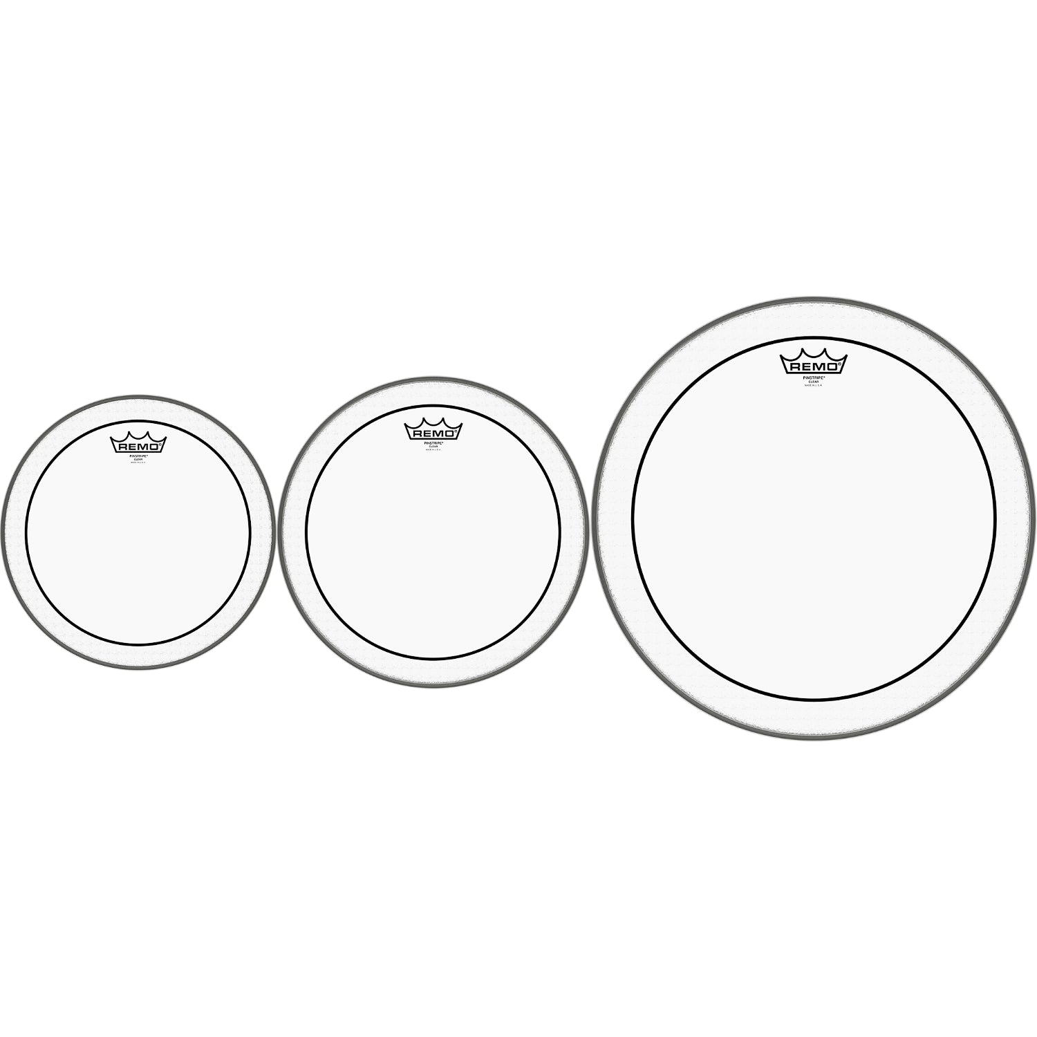 Remo PP-0312-PS Clear Pinstripe Drumhead Pro Pack - (12", 13", 16")