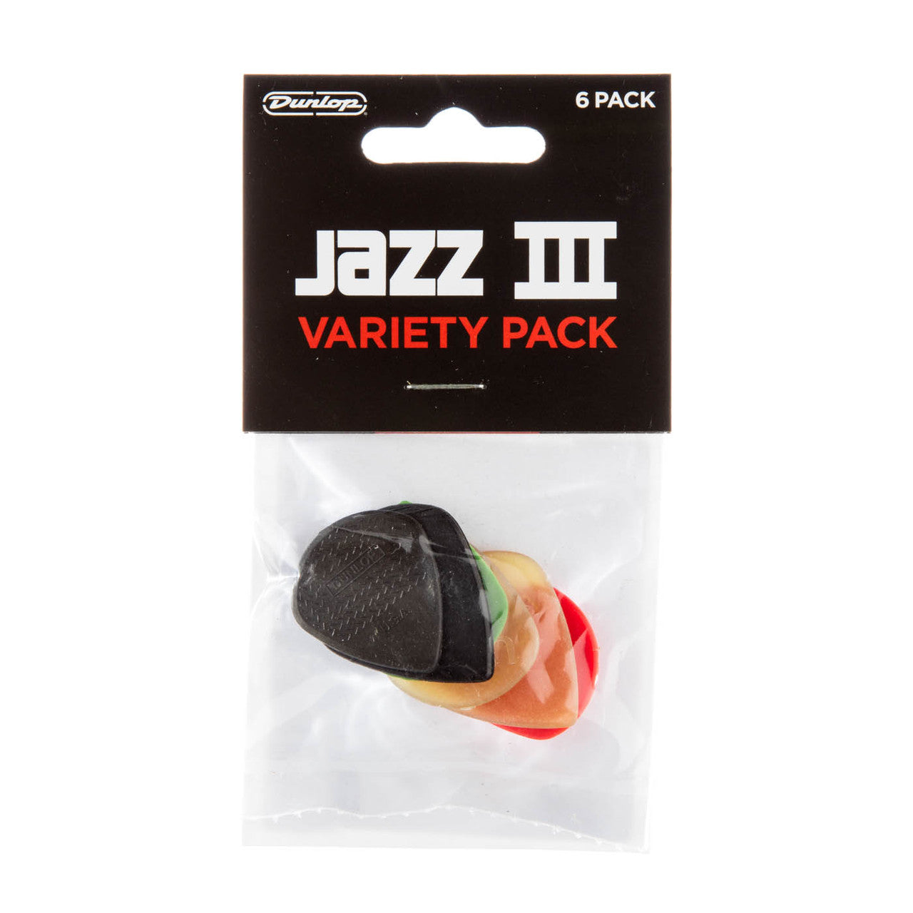 Dunlop Jazz III Pick Variety Pack - 6 Picks