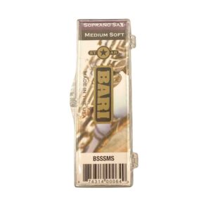 Bari Synthetic Soprano Sax Reed - Strength 2.5 - Medium Soft 2.5 - Star Gold- Single