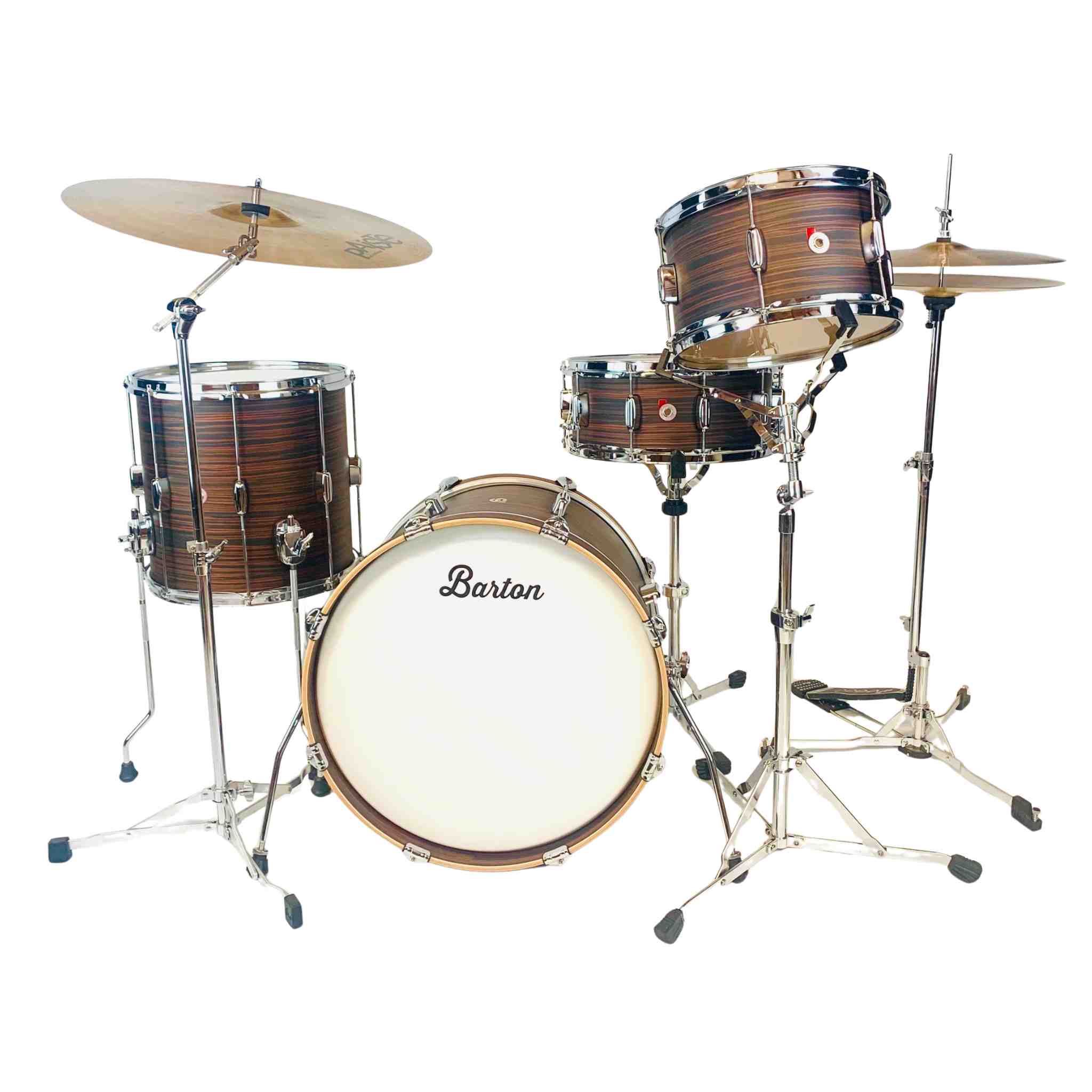 Barton Essential Birch Drum Kit - 3-Piece - Tigerwood Bartex