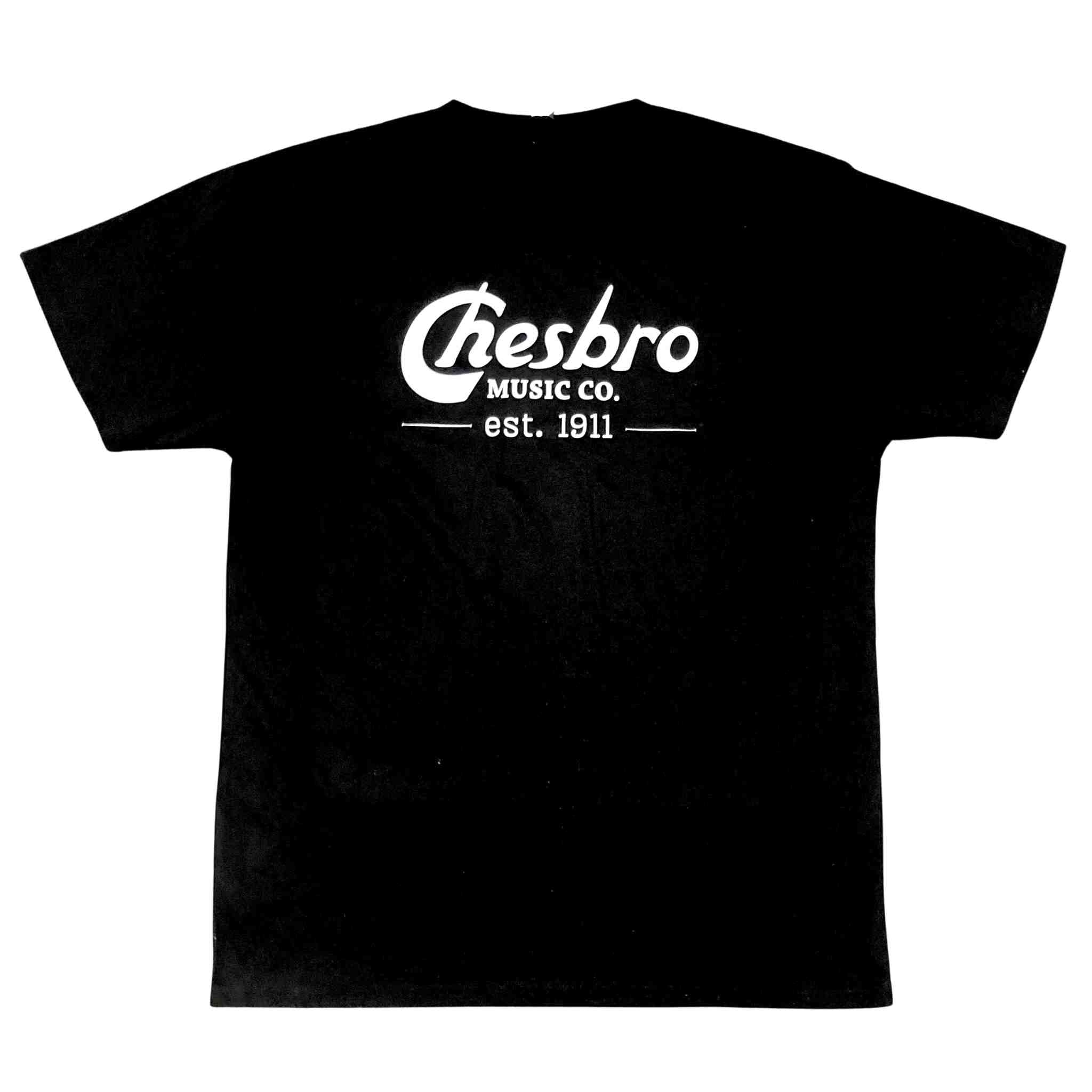 Chesbro Music Co. T-Shirt - Black with White Text — 2XL