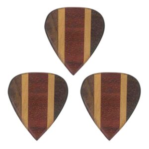 Clayton Exotic Wood Alaia Guitar Picks-Brown-3 pack