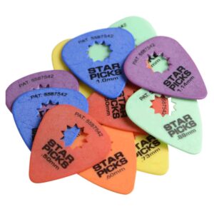Cleartone Everly Star Picks-Rock Star Mix Assortment-12 pack