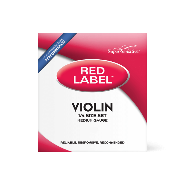 Super Sensitive Red Label Violin Single A String-1/4 Size