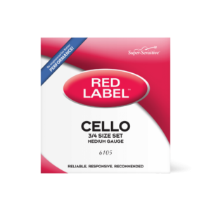 Super Sensitive Red Label Cello String Set-3/4 Size Medium