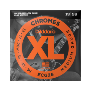 D'Addario ECG26 XL Chromes Flatwound Electric Guitar Strings - (11-50) Medium