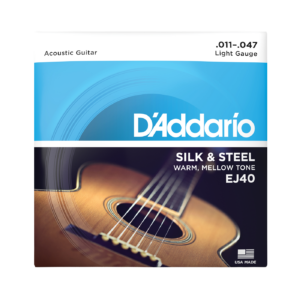 D'Addario EJ40 Silk & Steel Acoustic Guitar Strings - Light (11-47)