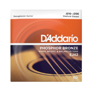 D'Addario EJ42 Phosphor Bronze Resophonic Guitar Strings - Medium (16-56)