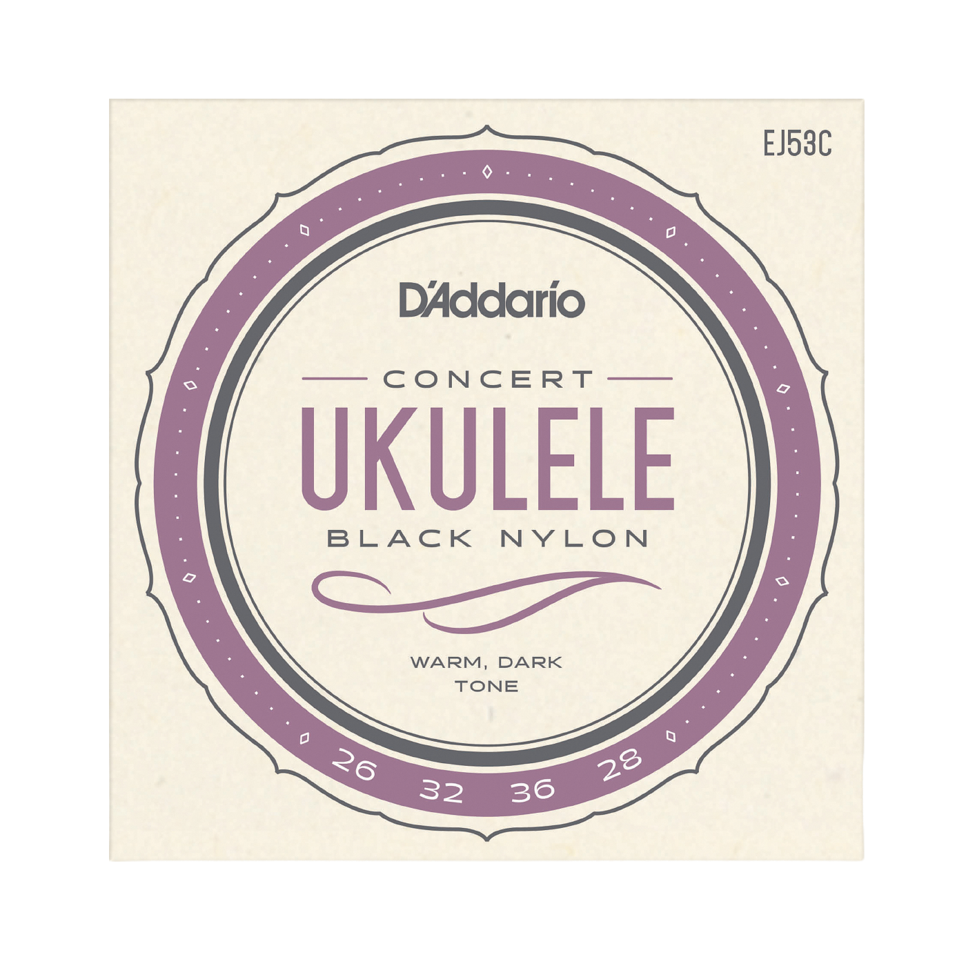 D'Addario EJ53C Pro-Arté Rectified Black Nylon Concert Ukulele Strings