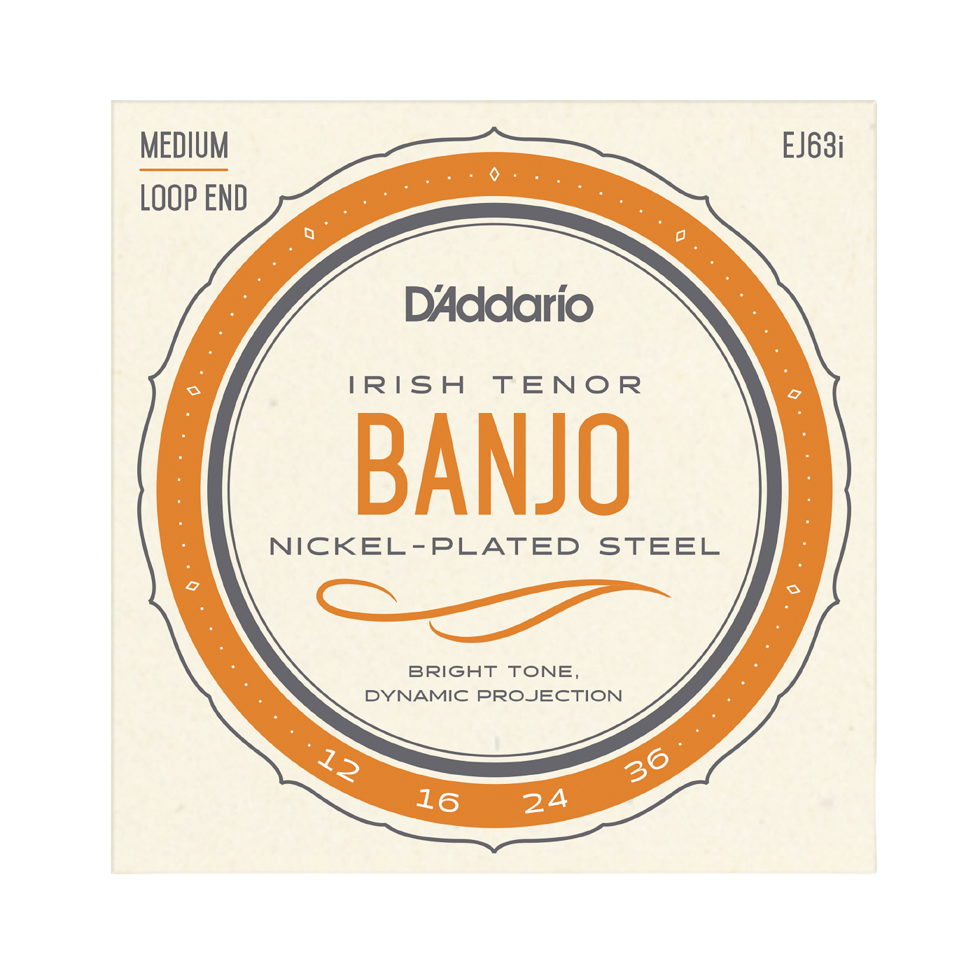 D'Addario EJ63I Nickel Wound Irish Tenor Banjo Strings - (12-36)