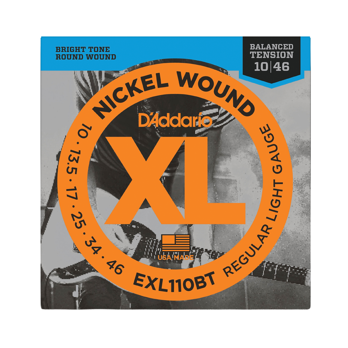 D'Addario EXL110BT Balanced Tension Nickel Wound Electric Guitar Strings - Regular Light (10-46)