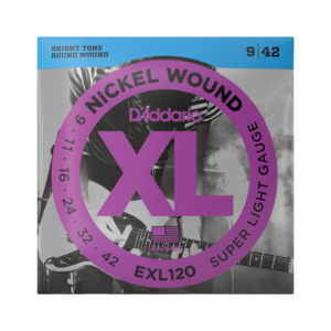 D'Addario EXL120 Nickel Wound Electric Guitar Strings - Super Light (9-42)