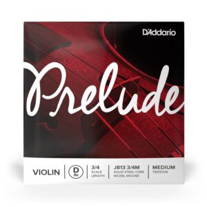 D'Addario Prelude J813 3/4M Violin D String - Medium Tension 3/4 Size