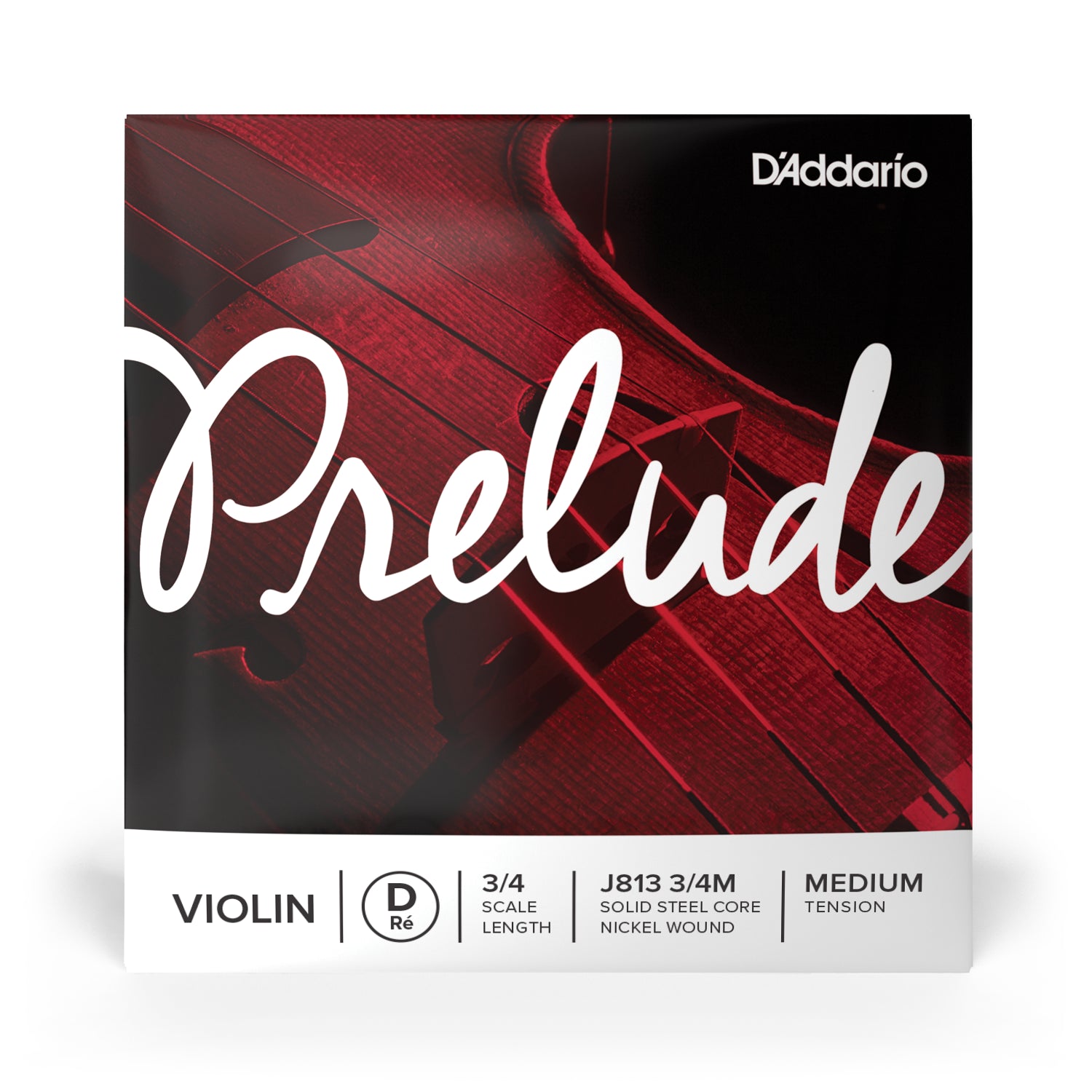 D'Addario Prelude J813 3/4M Violin D String - Medium Tension 3/4 Size