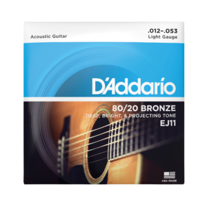 D'Addario EJ11 80/20 Bronze Acoustic Guitar Strings - Light (12-53)