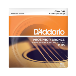 D'Addario EJ15 Phosphor Bronze Acoustic Guitar Strings - Extra Light (10-47)