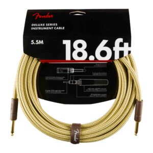 Fender Deluxe Series Tweed Instrument Cable - Straight/Straight - Tweed - 18.6FT