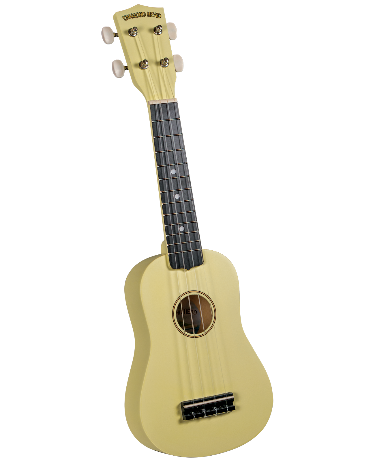 Diamond Head DU124 Tropical Satin Soprano Ukulele - Banana Yellow with Gig Bag