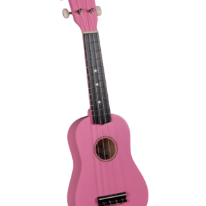 Diamond Head DU129 Tropical Satin Soprano Ukulele - Flamingo Pink with Gig Bag