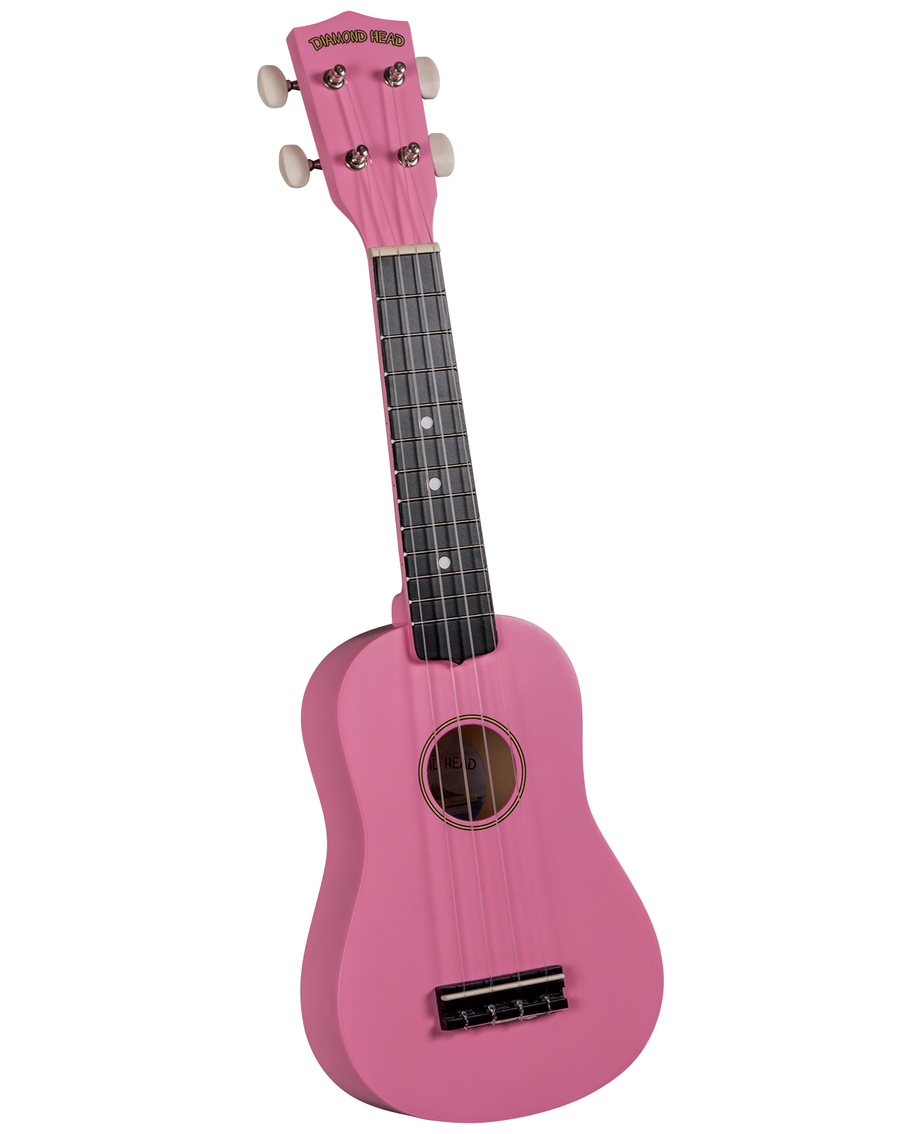 Diamond Head DU129 Tropical Satin Soprano Ukulele - Flamingo Pink with Gig Bag