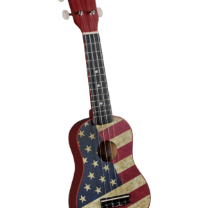 Diamond Head DU131 Vintage Soprano Ukulele - American Flag Design with Gig Bag
