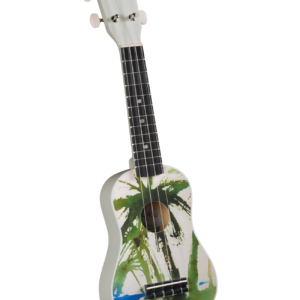 Diamond Head DU132 Vintage Soprano Ukulele - Palm Tree Design with Gig Bag
