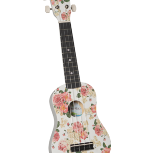 DU134 Diamond Head Vintage Soprano Ukulele-White Floral