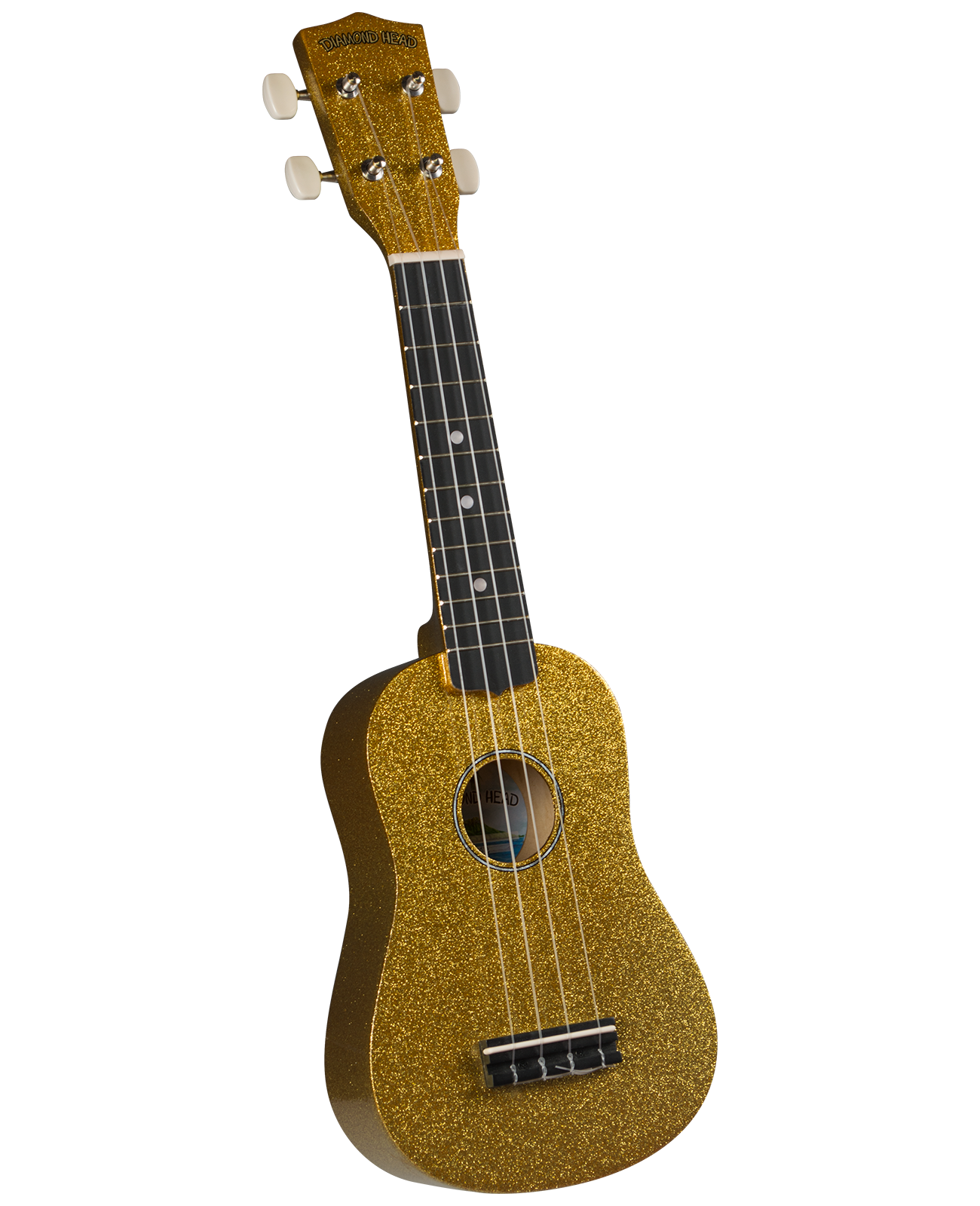 DU144 Diamond Head Hot Rod Soprano Ukulele-Champagne Gold