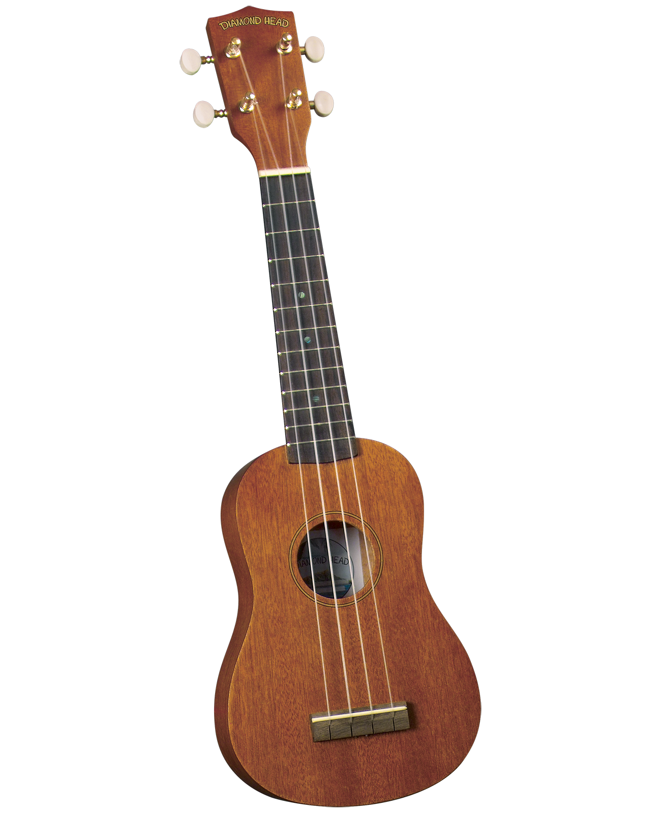 DU200 Diamond Head Deluxe Soprano Ukulele-Natural Mahogany