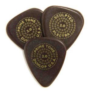 Dunlop Primetone Standard Sculpted Guitar Pick- 2.0mm Gauge-3 pack