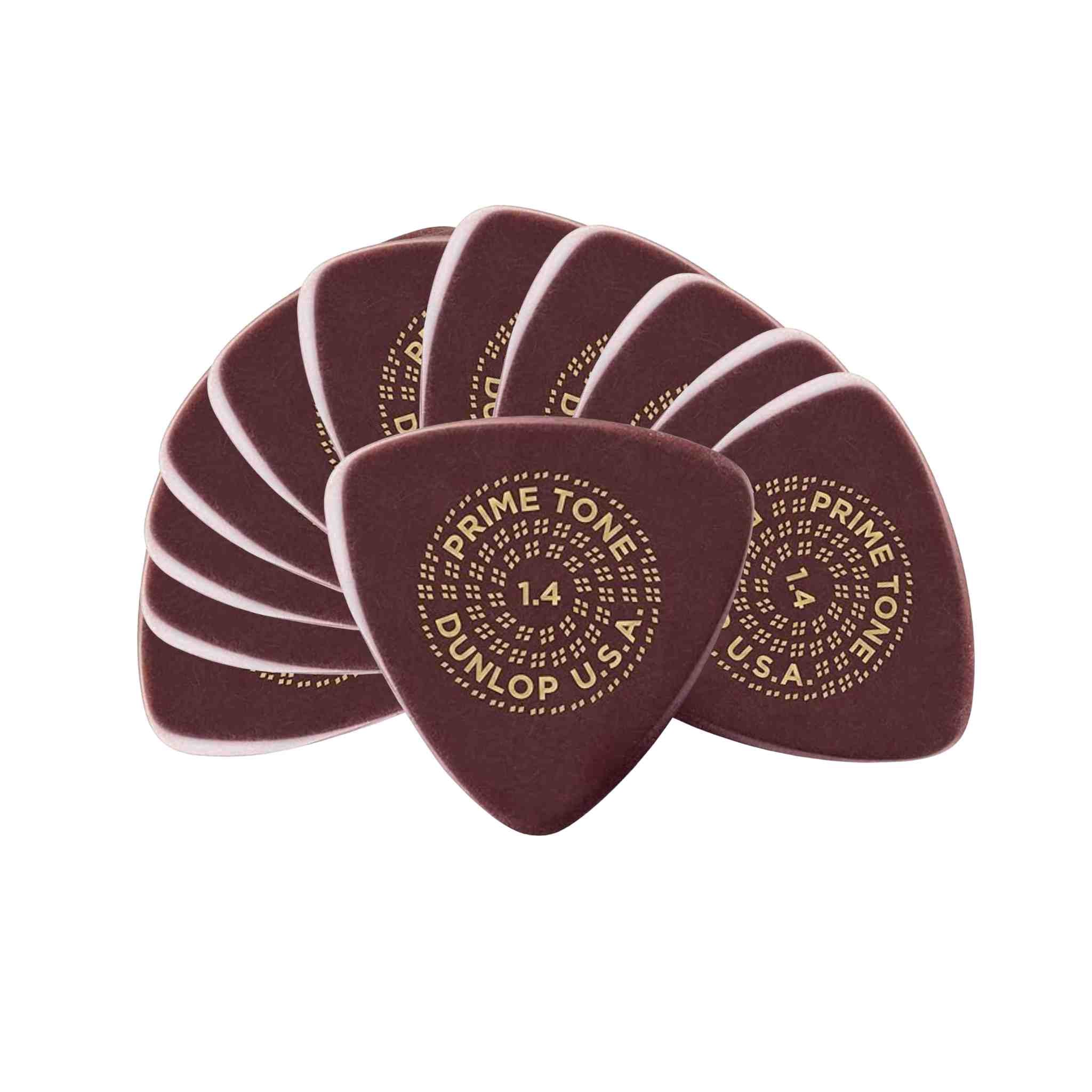 Dunlop Primetone Sculpted Plectra-Small Triangle-Smooth-1.4mm Gauge-12 pack