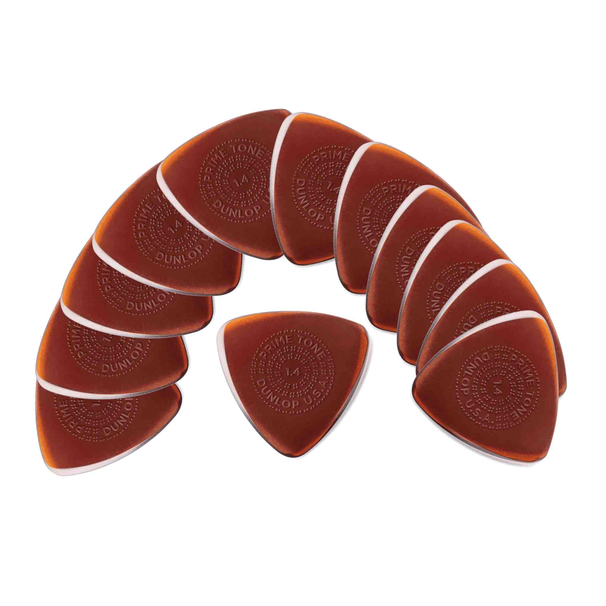 Dunlop Primetone Sculpted Plectra - Small - Triangle with Grip - 1.4mm -12 pack