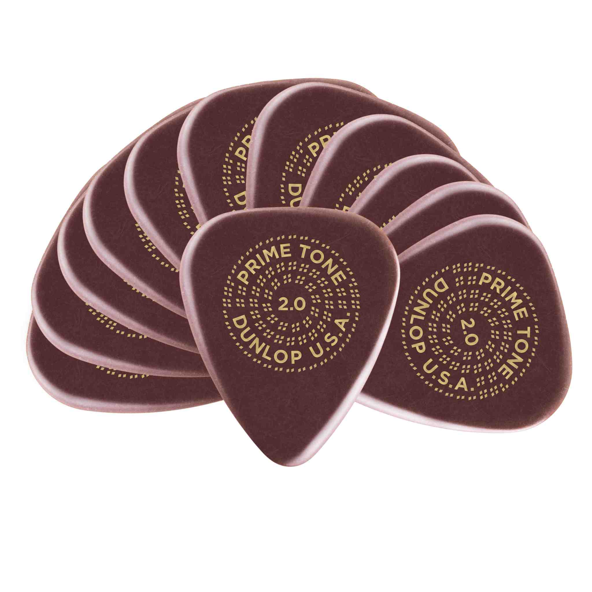 Dunlop Primetone Sculpted Standard Smooth Pick -2.00mm Gauge-12 pack