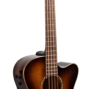 Teton STB130FMGHBCENT Acoustic Bass - Flame Maple Back & Sides - Golden Honey Burst