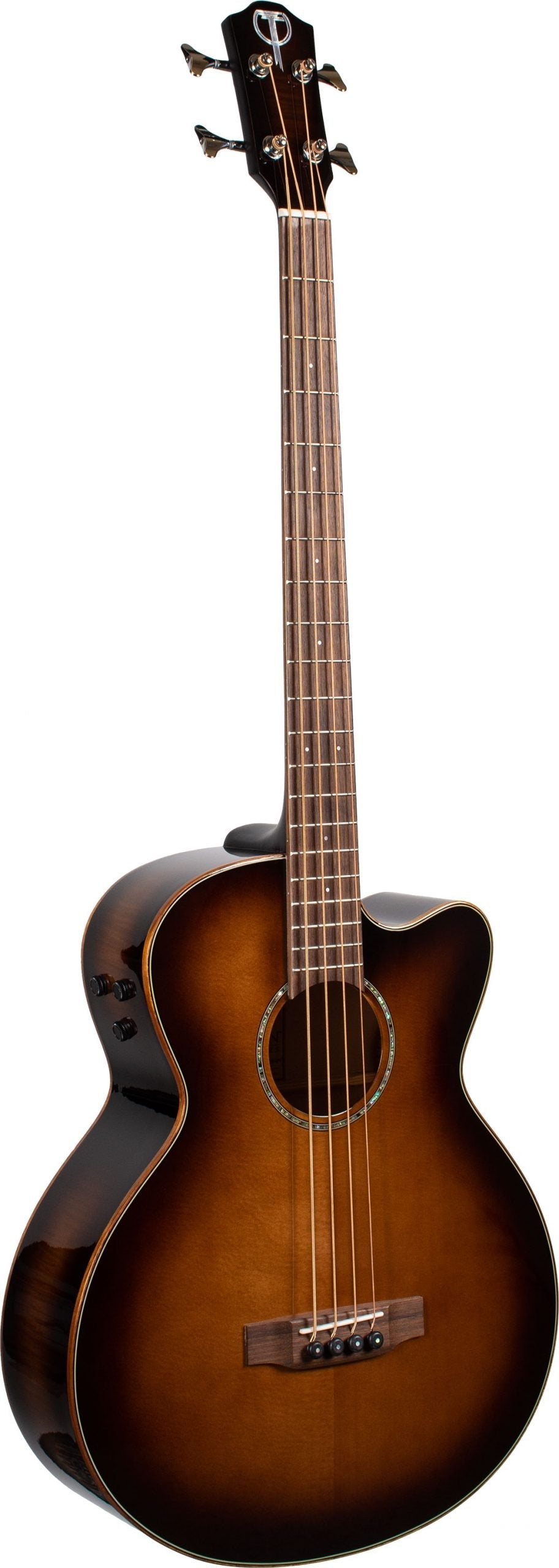 Teton STB130FMGHBCENT Acoustic Bass - Flame Maple Back & Sides - Golden Honey Burst