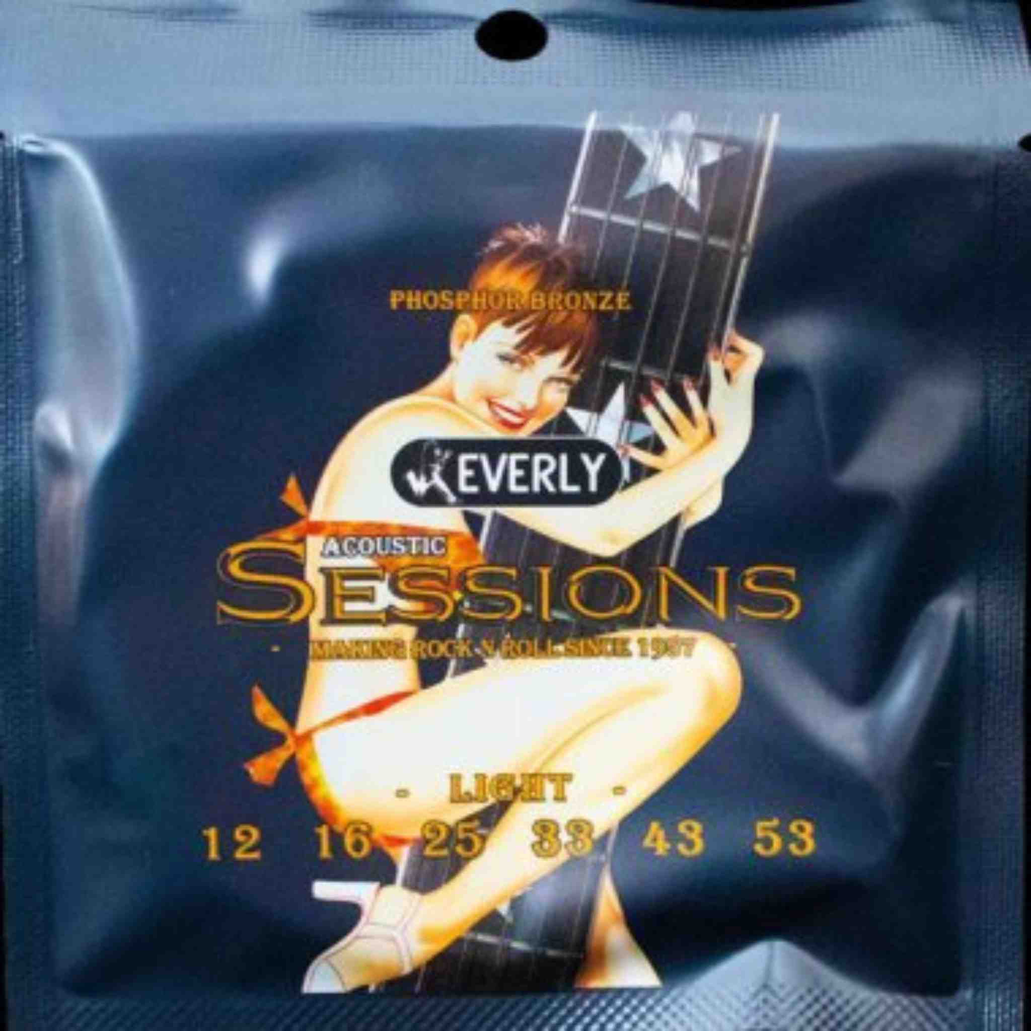 Everly Acoustic Sessions Phosphor Bronze Guitar Strings 12-53 Light