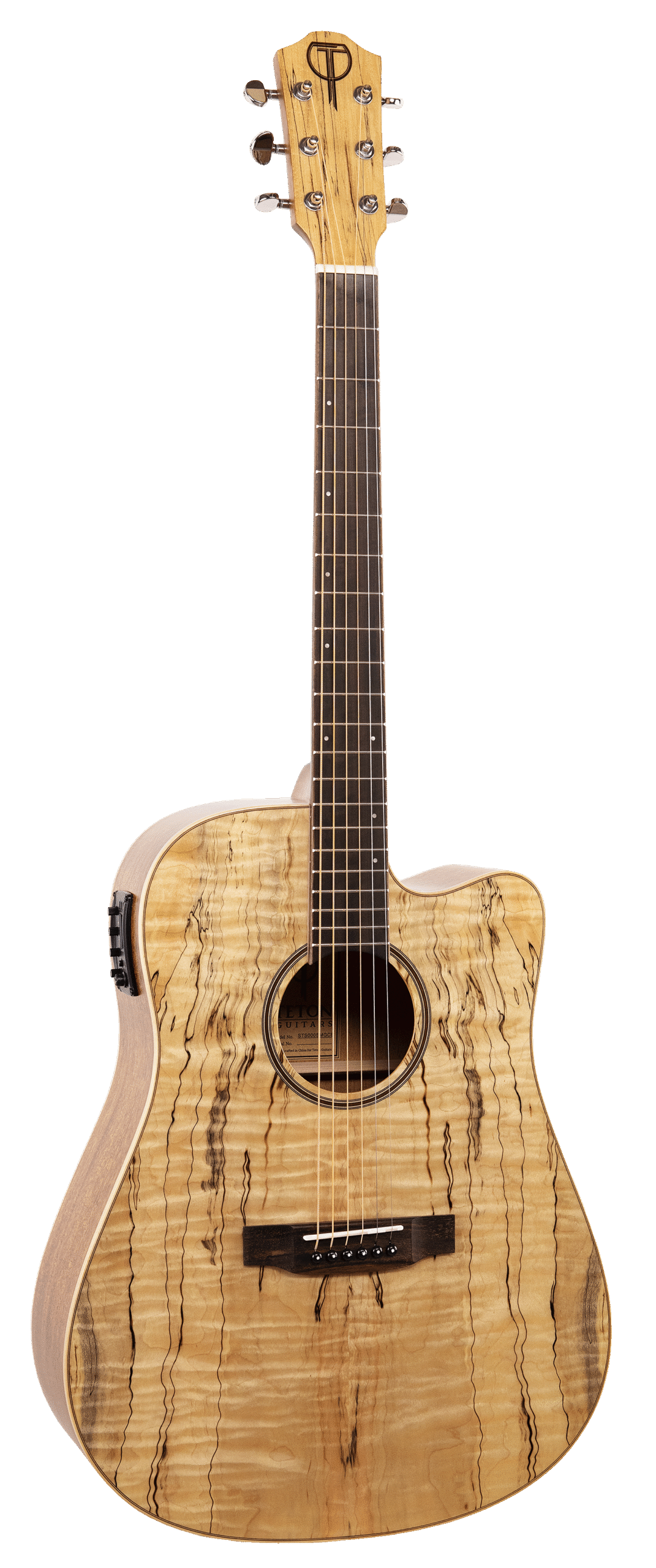 Teton Guitars STS000SMGCE Spalted Maple Top Acoustic Guitar