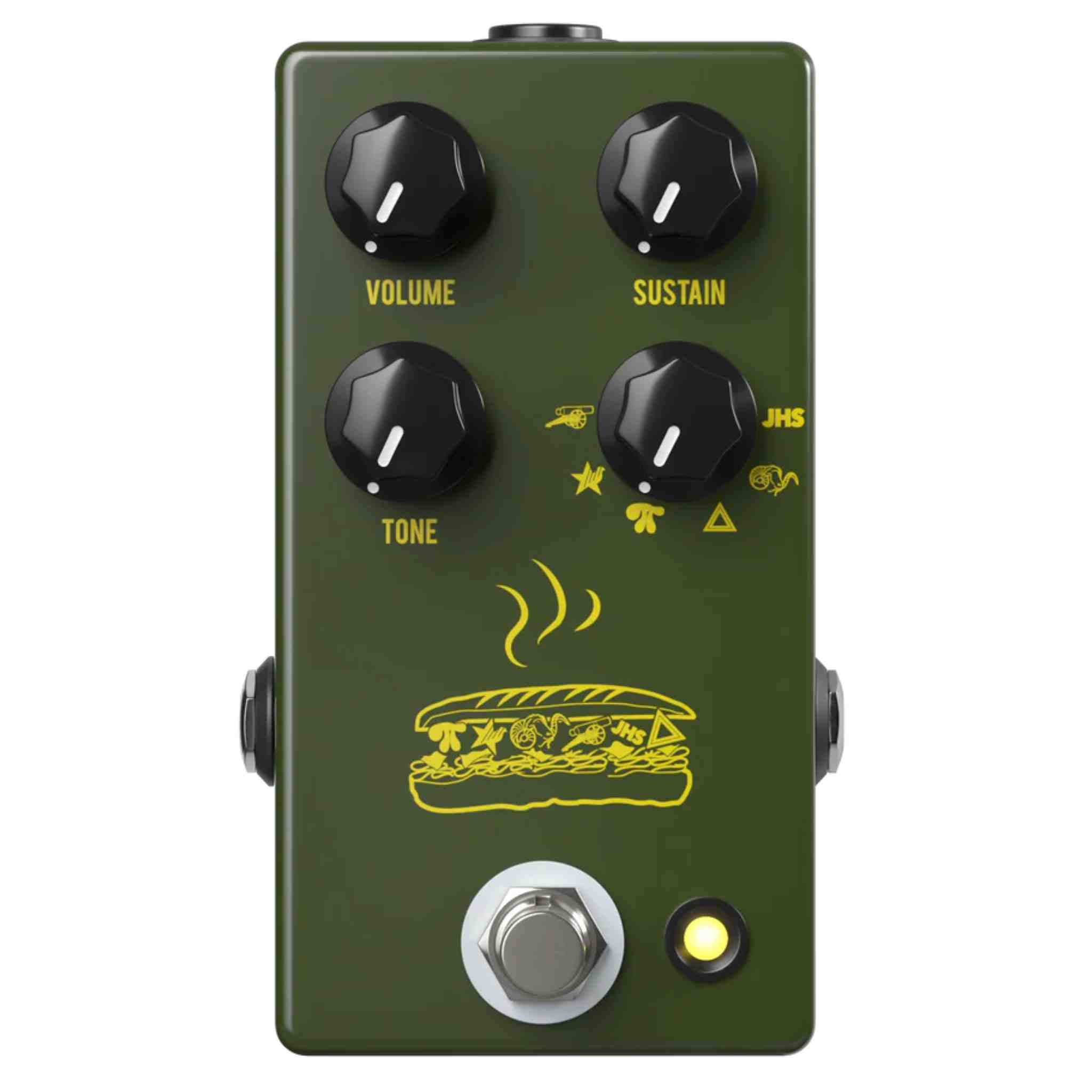 JHS Muffuletta Distortion/Fuzz Effect Pedal- Olive Green