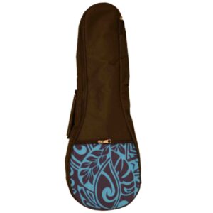 Kala Padded Soprano Ukulele Gig Bag-Blue Tribal Hawaiian-UB-BL