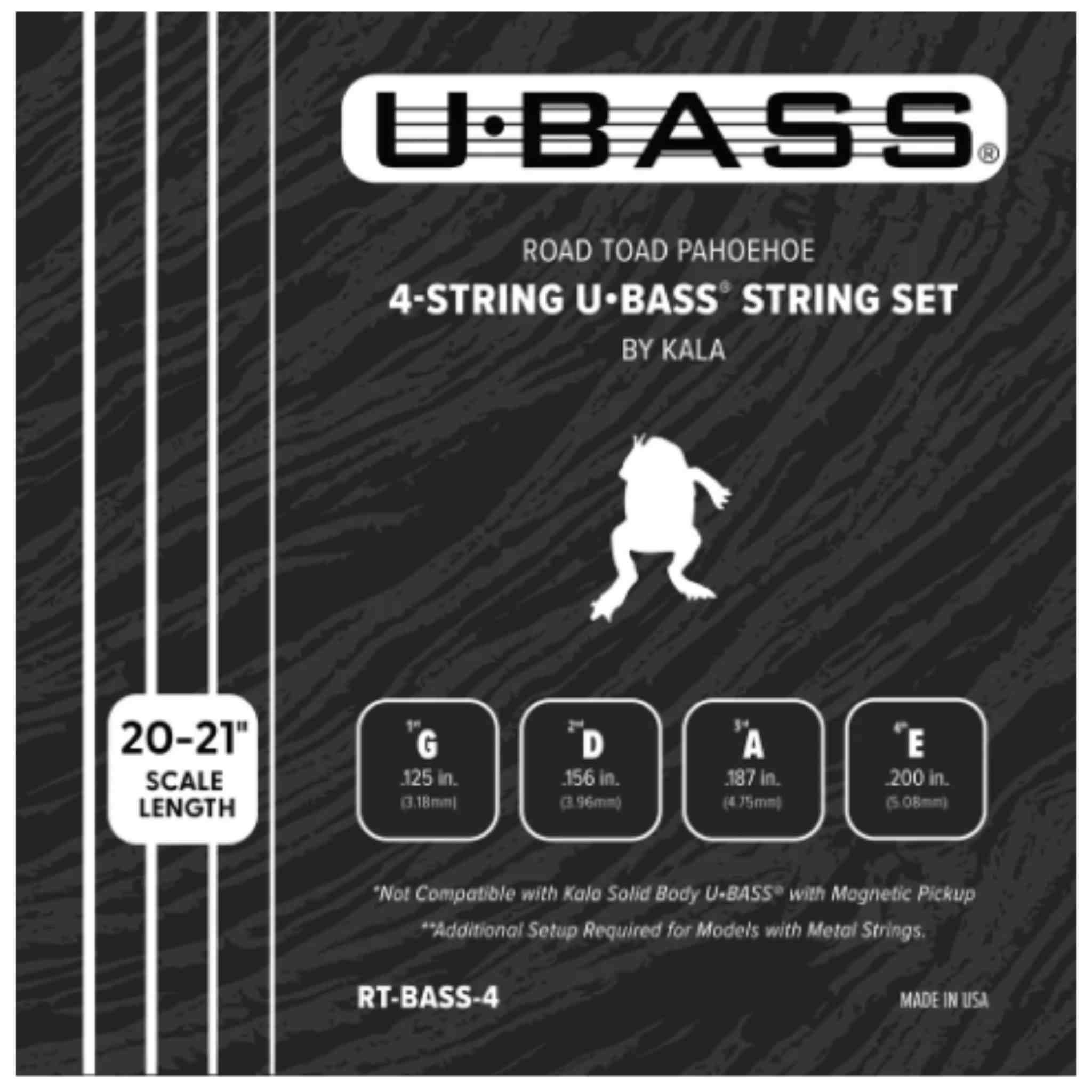 Kala Road Toad Pahoehoe UBASS Ukulele Strings