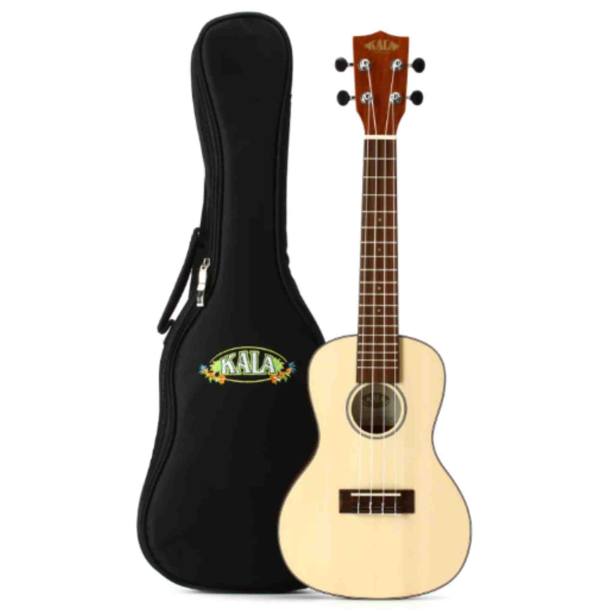 Kala Solid Spruce Top Mahogany Travel Concert Ukulele KA-SSTU-C
