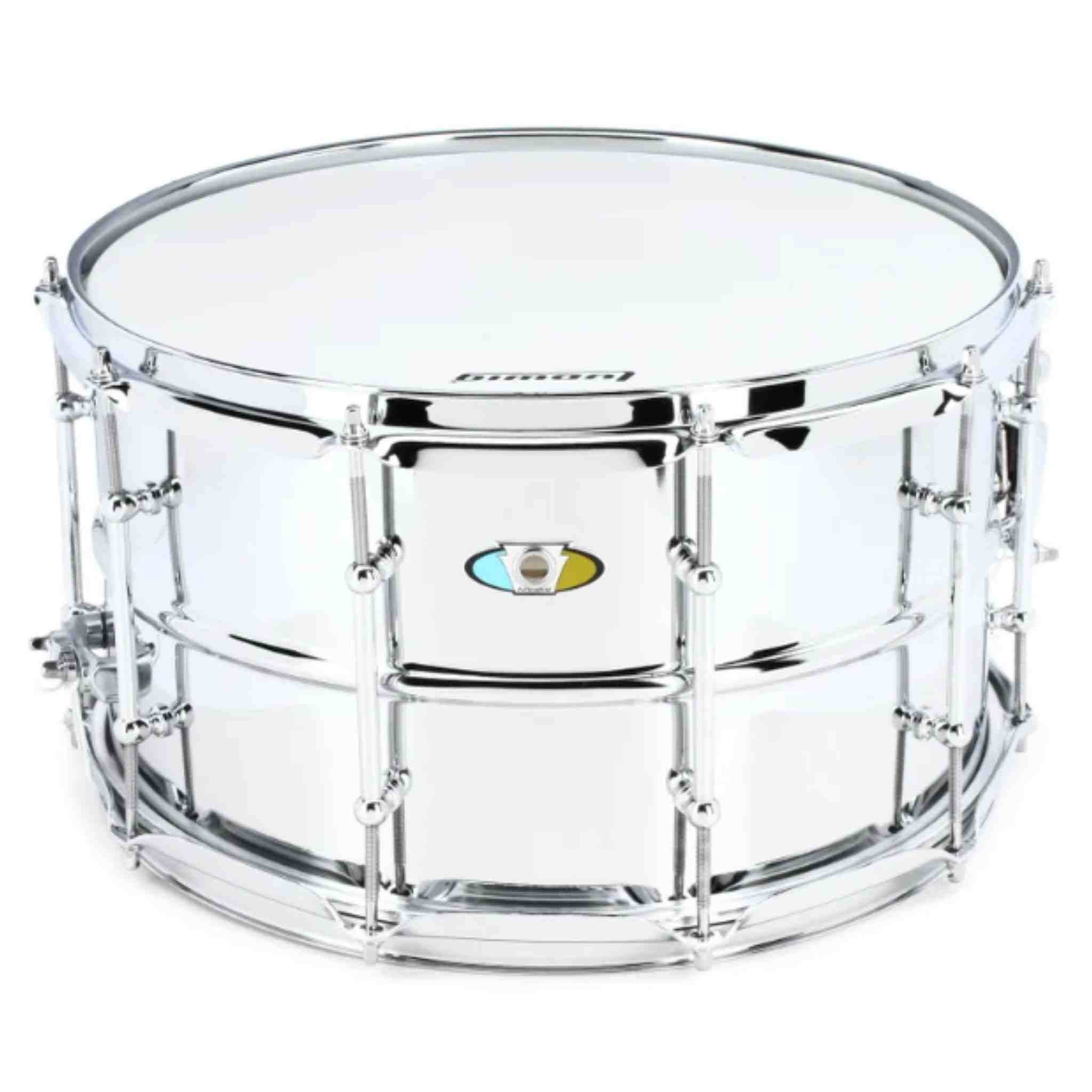 Ludwig Supralite Steel Snare Drum - 8 x 14 inch - Chrome Plated