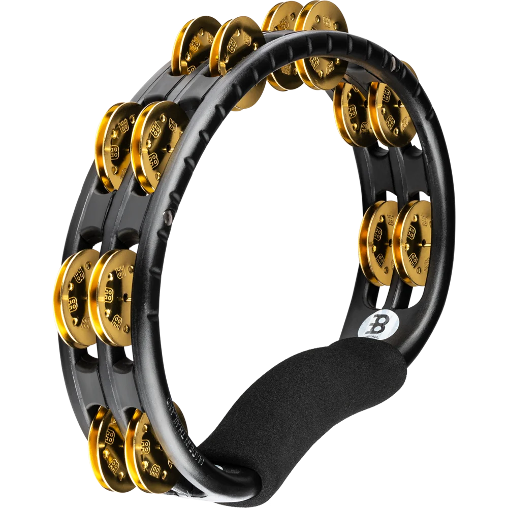 Meinl Tambourine - Hand Held Molded ABS - Brass Jingles - Black