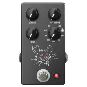 JHS Packrat Distortion Pedal-Black With Rat's Head