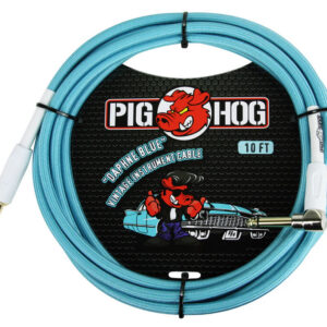 Pig Hog "Daphne Blue" Instrument Cable - Right Angle - 10FT