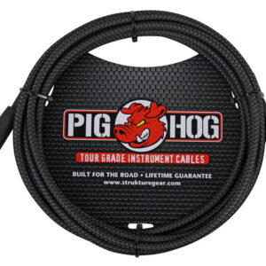 Pig Hog "Black Woven" Instrument Cable - 10FT