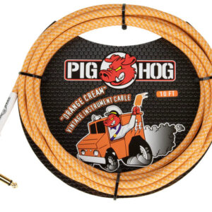 Pig Hog "Orange Crème Instrument Cable - Right Angle - 10FT